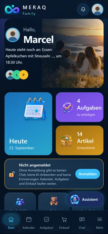 Startseite von MERAQ Family